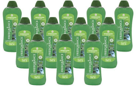 Set Da 12,pz Freegrance Bagnoschiuma Muschio Bianco 1000 ml
