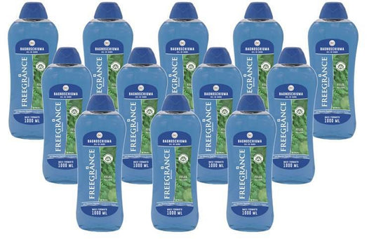 Set Da 12,pz Freegrance Bagnoschiuma Felce 1000 ml