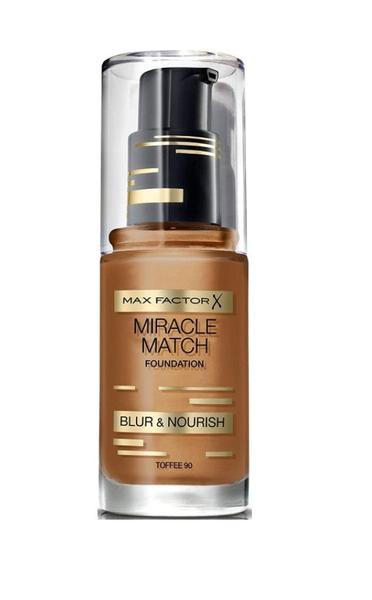 Max Factor Miracle Match Fondotinta Blur E Nourish Toffee 90