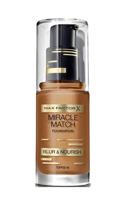 Max Factor Miracle Match Fondotinta Blur E Nourish Toffee 90