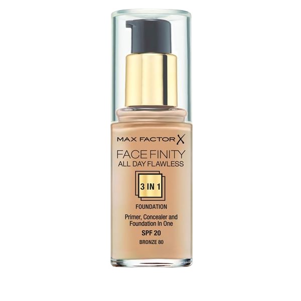 Max Factor Fondotinta Facefinity All Day Flawless 3 in 1 Bronze 80