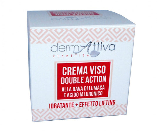 DermAttiva Crema Viso Double Action Bava di Lumaca e Acido Ialuronico 50 ml Idratante + Effetto Lifting