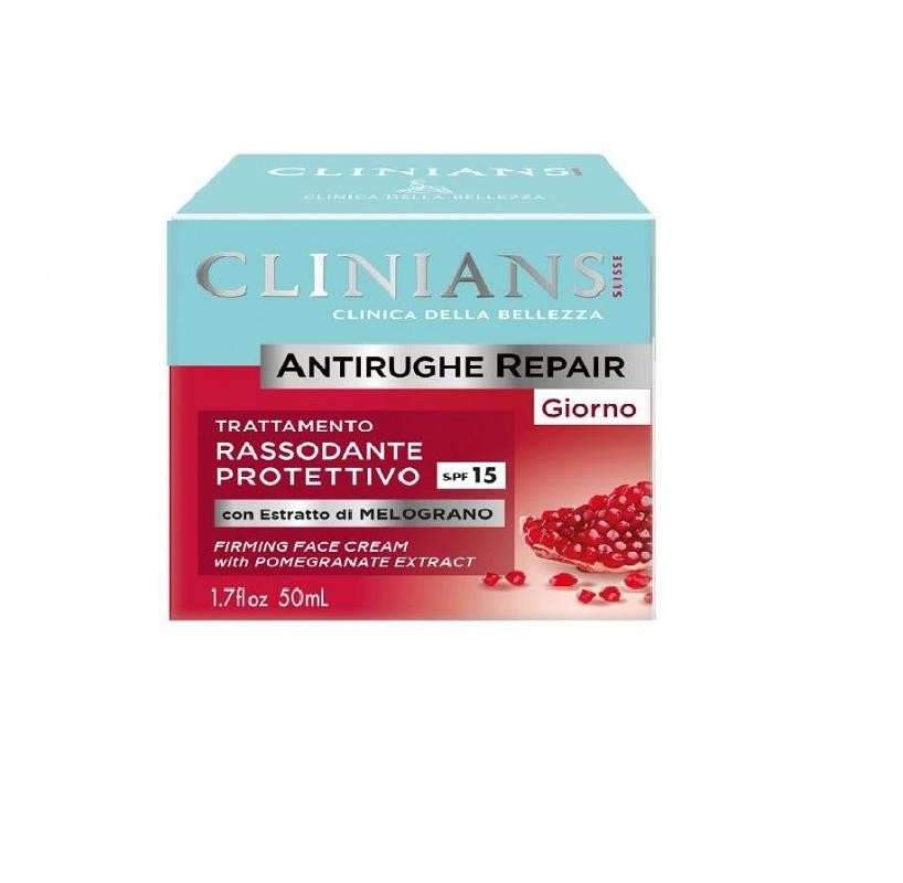 Clinians Antirughe Quotidiana Crema Viso Giorno Antieta' Estratto Melograno 50 ml