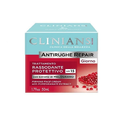 Clinians Antirughe Quotidiana Crema Viso Giorno Antieta' Estratto Melograno 50 ml