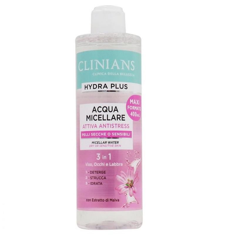 Clinians Acqua Micellare Hydra Plus 3in1 pelli sensibili 400 ml. Antistress