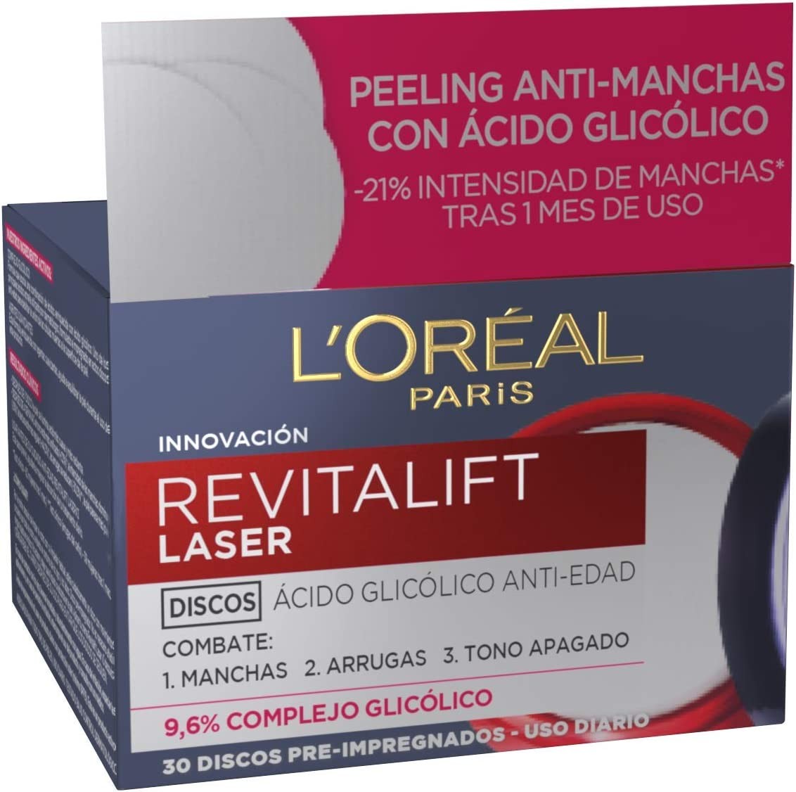 L'Oreal Paris Revitalift Laser X3 Dischetti Viso 30 Pz.