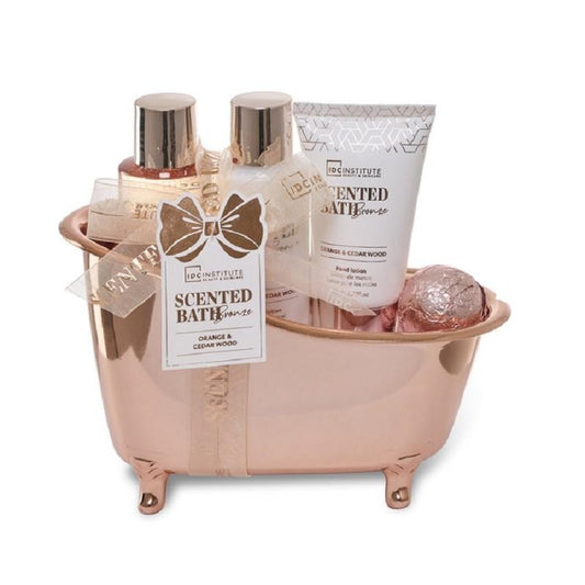 IDC Institute Scented Cofanetto Vasca Bagno Bronze -Grande 4 Pezzi