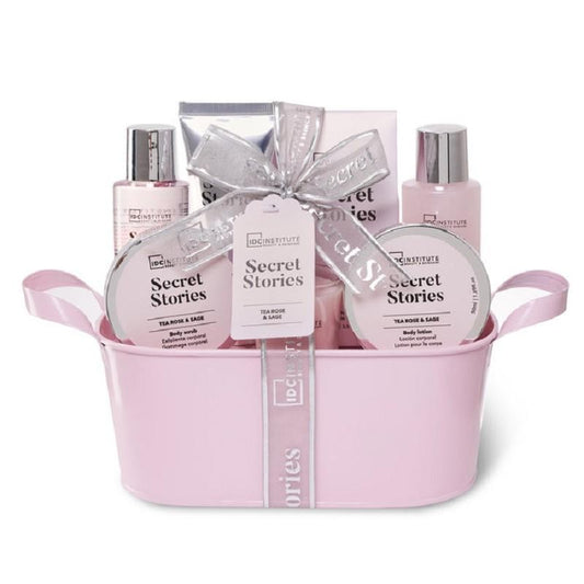 IDC Institute Scented Cofanetto Secret Stories Tea Rose Cesto -Grande 7 Pezzi