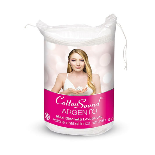 Dischetti Struccanti Maxi Cotton Sound Argento 40 Pz.