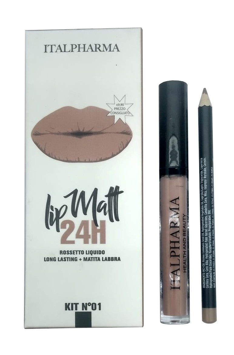 Italpharma Lip Matt Rossetto & Matita 24H Kit N° 1