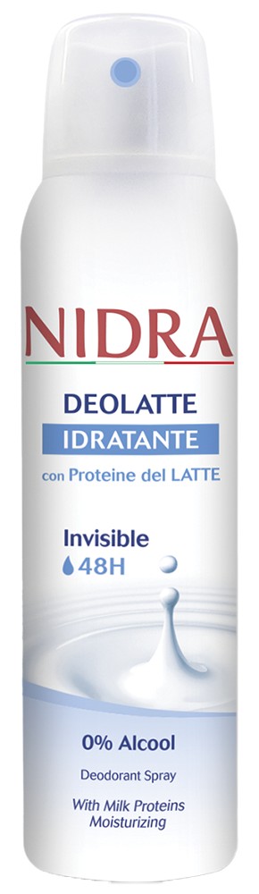 Nidra Deodorante Deolatte Idratante Invisible 48H 150 ml spray