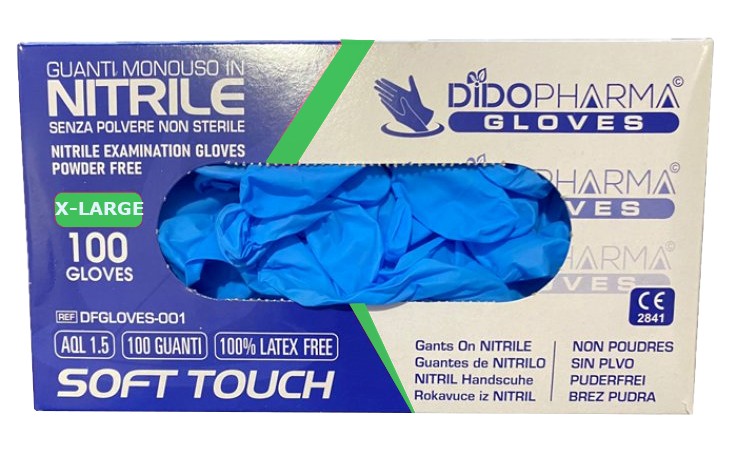 DidoPharma Guanti Nitrile X-Large Cartone Da 10 Box 100 Guanti
