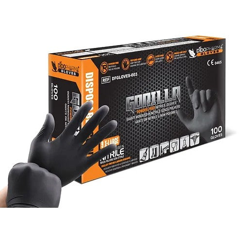 DidoPharma Guanti Nitrile Nero X-Large 100 pz Cartone da 10 Box