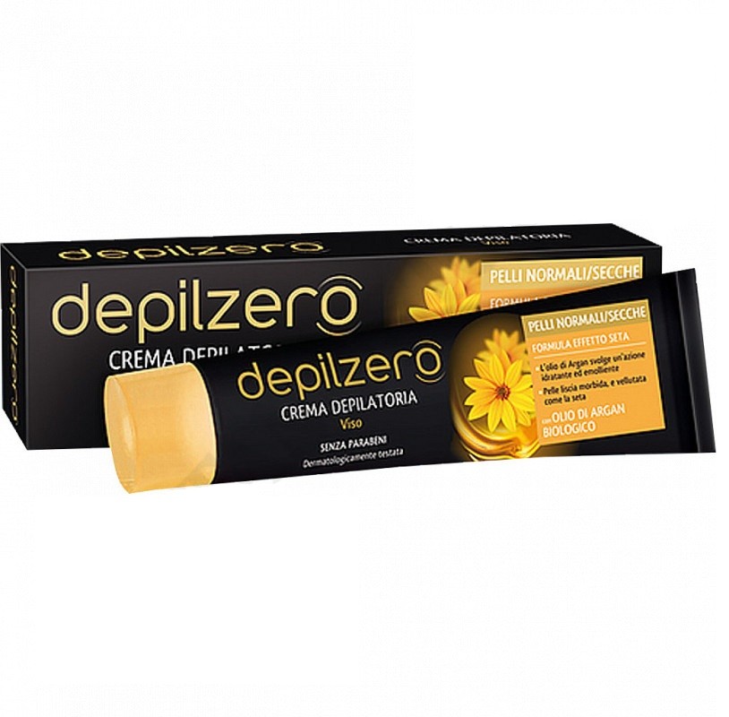 Depilzero Crema Depilatoria Viso Con Olio Di Argan Bio Senza Parabeni 50 ml