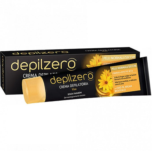 Depilzero Crema Depilatoria Viso Con Olio Di Argan Bio Senza Parabeni 50 ml
