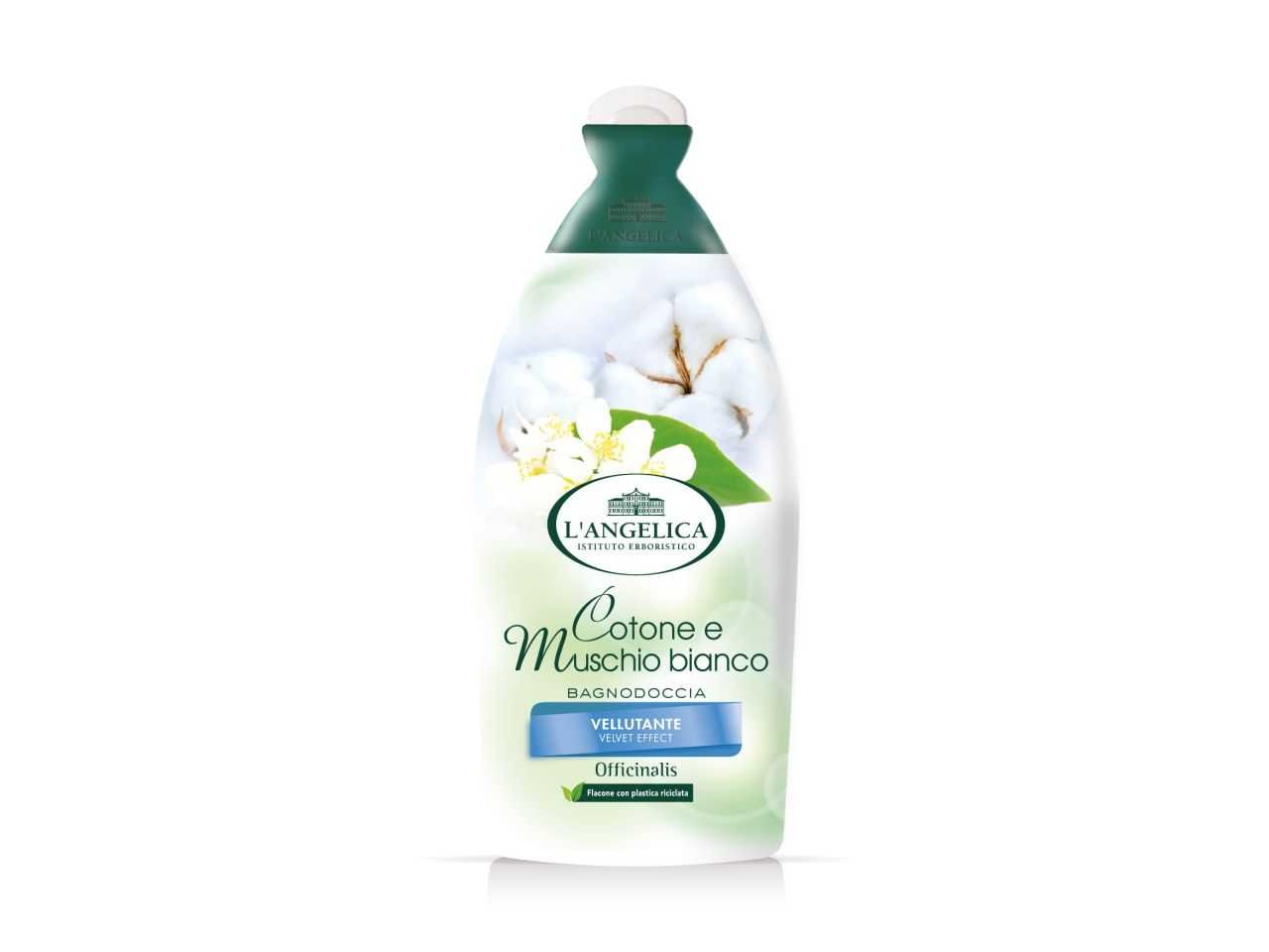 L'angelica Bagnoschiuma Cotone e Muschio Bianco Vellutante 500 ml