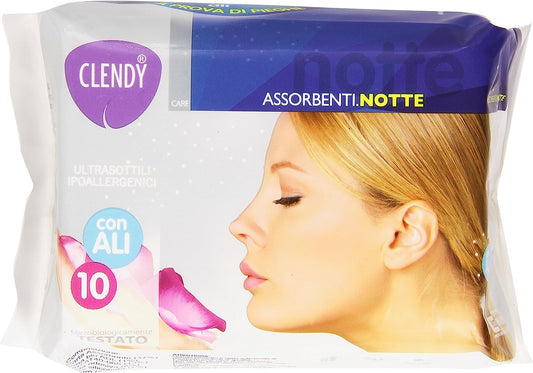 Clendy Assorbenti Notte Area Plus Con Ali 10 pz.