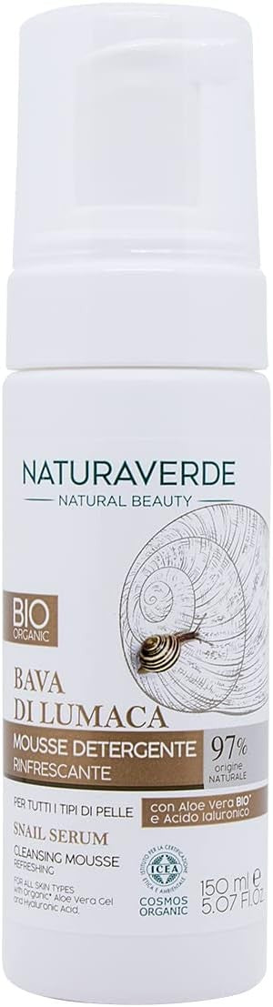 Naturaverde Bio Mousse Con Bava Di lumaca 150 ml. Rinfrescante