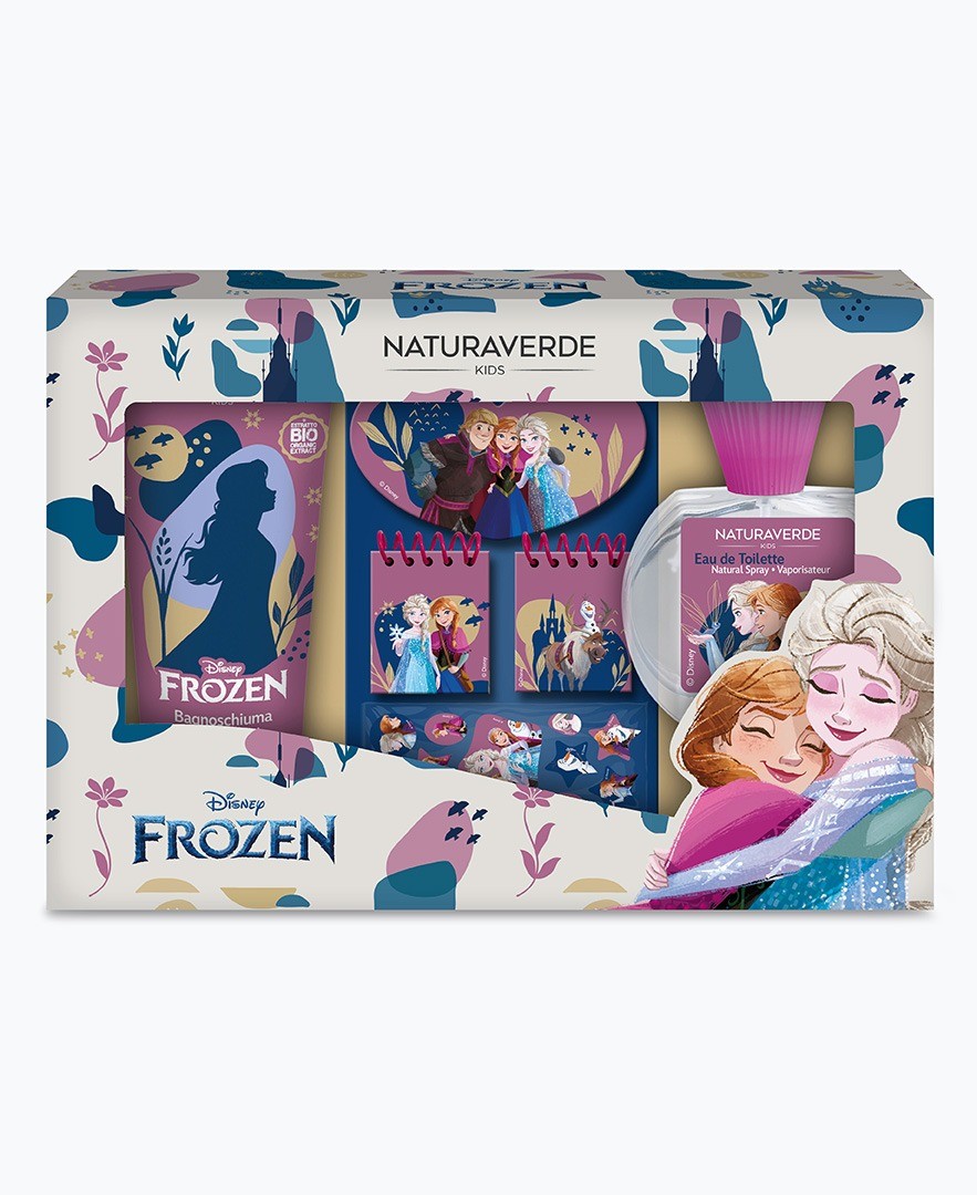 Frozen Disney Conf. Edt 50 ml. & Bagnoschiuma 100 ml & Block Notes & Stickers