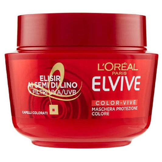 Elvive Maschera Capelli Protezione Colore 300 ml. Semi di lino