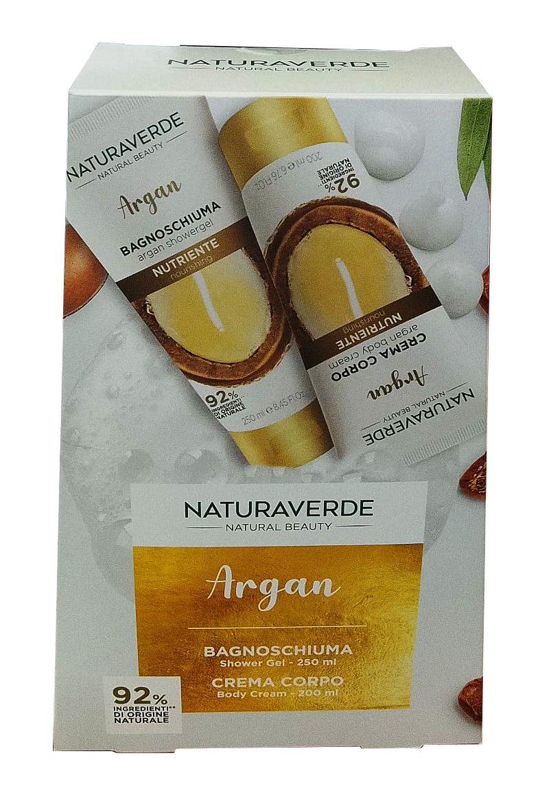 Naturaverde Natural Argan Conf. Bagnoschiuma 250 ml & Crema Corpo 200 ml.