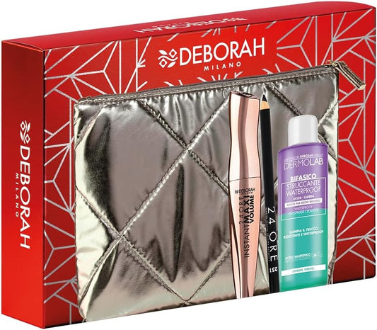 Deborah Pochette + Mascara Instant Maxi Volume + Matita Occhi + Struccante Bifasico