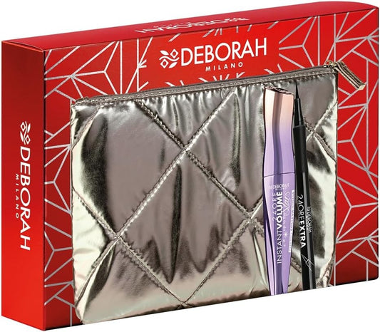 Deborah Pochette + Mascara Instant Volume Up to the Stars + Eyeliner Pen 24 Ore Extra Nero