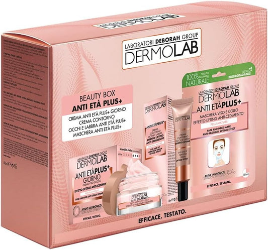 DermoLab Conf. Crema Anti Eta Plus+ Giorno + Crema Contorno Occhi e Labbra Anti Età Plus+ + Maschera Anti Età Plus+