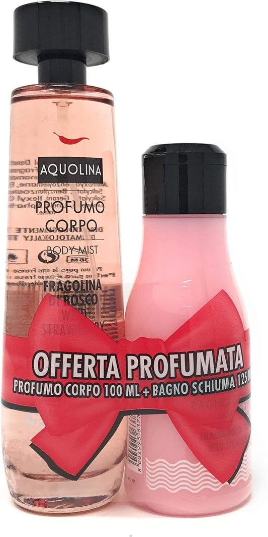 Aquolina  Conf. Profumo Corpo 100 ml & Bagno Schiuma 125 ml Fragolina Di Bosco