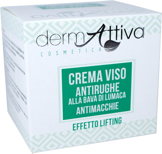 DermAttiva Crema Viso Antirughe Bava di Lumaca 50 ml. Effetto Lifting
