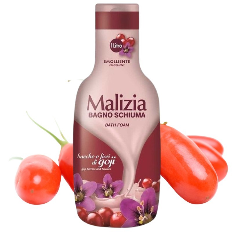 Malizia Bagnoschiuma 1 Lt. Bacche E Fiori di Goji