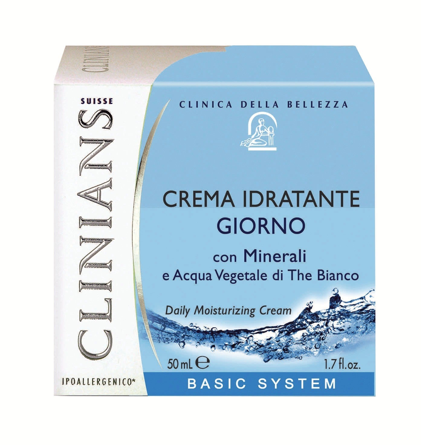 clinans Hydra Basic - Crema Idratante Leggera con Minerali e Acqua Vegetale di The Bianco 50 ml