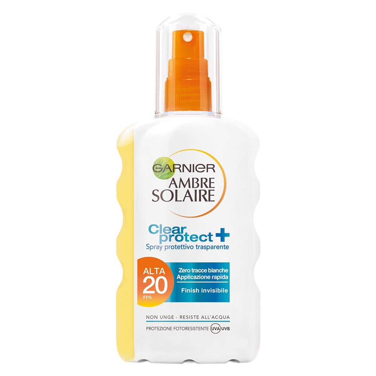 GARNIER AMBRE SOLAIRE CLEAR PROTECT FP.20 SPRAY TRASPARENTE 200 ML