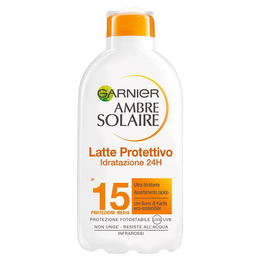 GARNIER AMBRE SOLAIRE IDEAL BRONZE LATTE SPRAY  FP.15 PROTETTIVO 200 ML