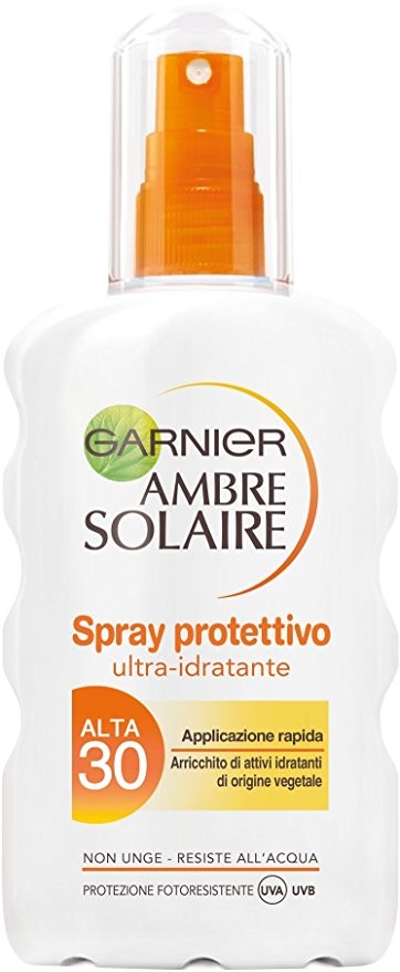 GARNIER AMBRE SOLAIRE IDEAL BRONZE LATTE SPRAY  FP.30 PROTETTIVO 200 ML
