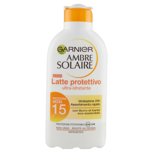 GARNIER AMBRE SOLAIRE LATTE FP.15 PROTETTIVO 200 ML