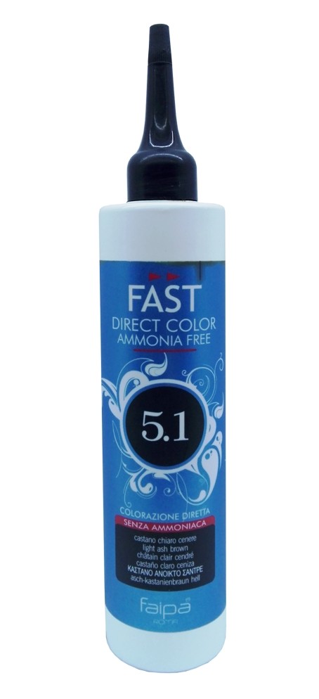 Faipa Fast Colorazio Diretta Senza Ammoniaca 150 ml N° 5.1 (Castan Chiaro Cenere)