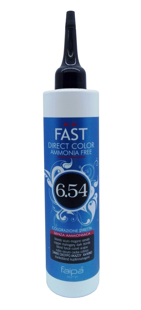 Faipa Fast Colorazio Diretta Senza Ammoniaca 150 ml N° 6.54 (Biondo Scuro Mogano Ramato)