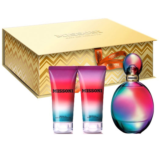 Missoni Donna edp. 50 ml.  L.C.100 ml.  bsh.100 ml. Cofanetto