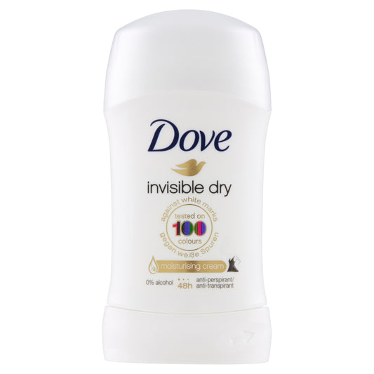 DOVE Deodorante Stick Invisible Dry Senza Alcool Antimacchia 30 ml.