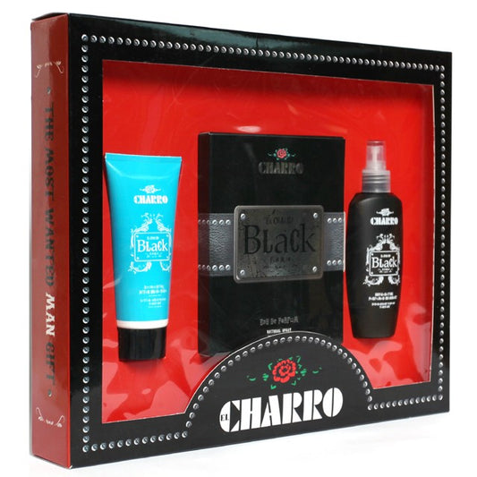 El Charro Black edp. 100 ml. & Bsh. & deodorante Cofanetto