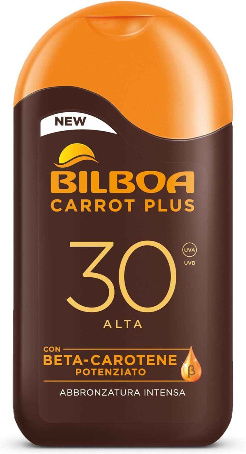 Bilboa Carrot Plus Solare latte 200 ml. SPF 30+ Alta