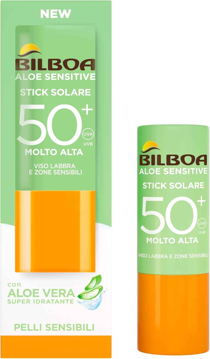 Bilboa Aloe Vera Solare Stick Viso Labbra 50 ml. SPF 50+ Molto Alta