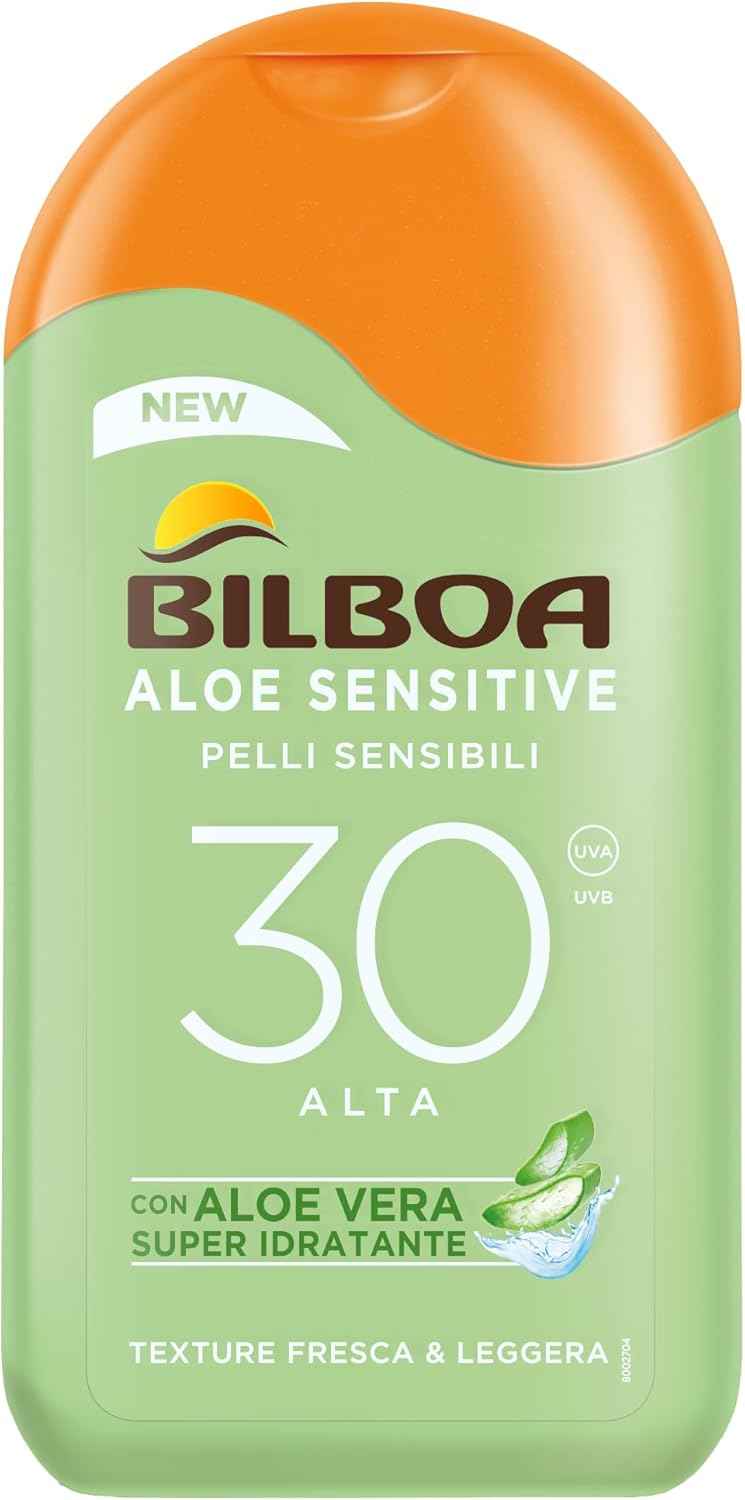 Bilboa Aloe Vera Solare latte 200 ml. SPF 30+ Alta