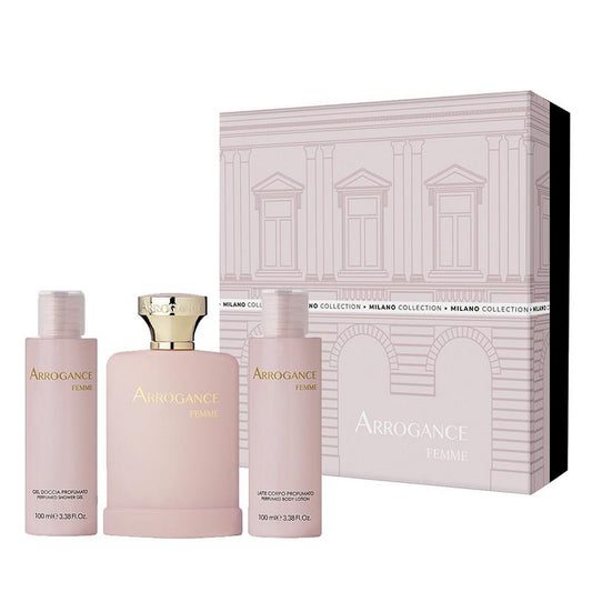 Arrogance Femme Cofanetto Edt. 50 ml. + Body Lotion & Bagnodoccia 100 ml.