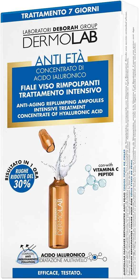 DermoLab Fiale Viso Rimpolpante Booster Anti Eta' Trattamento 7 Giorni