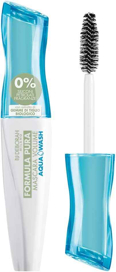 Deborah Mascara Formula Pura 0% Silico Parabeni Vniolume Waterproof Bio Nero
