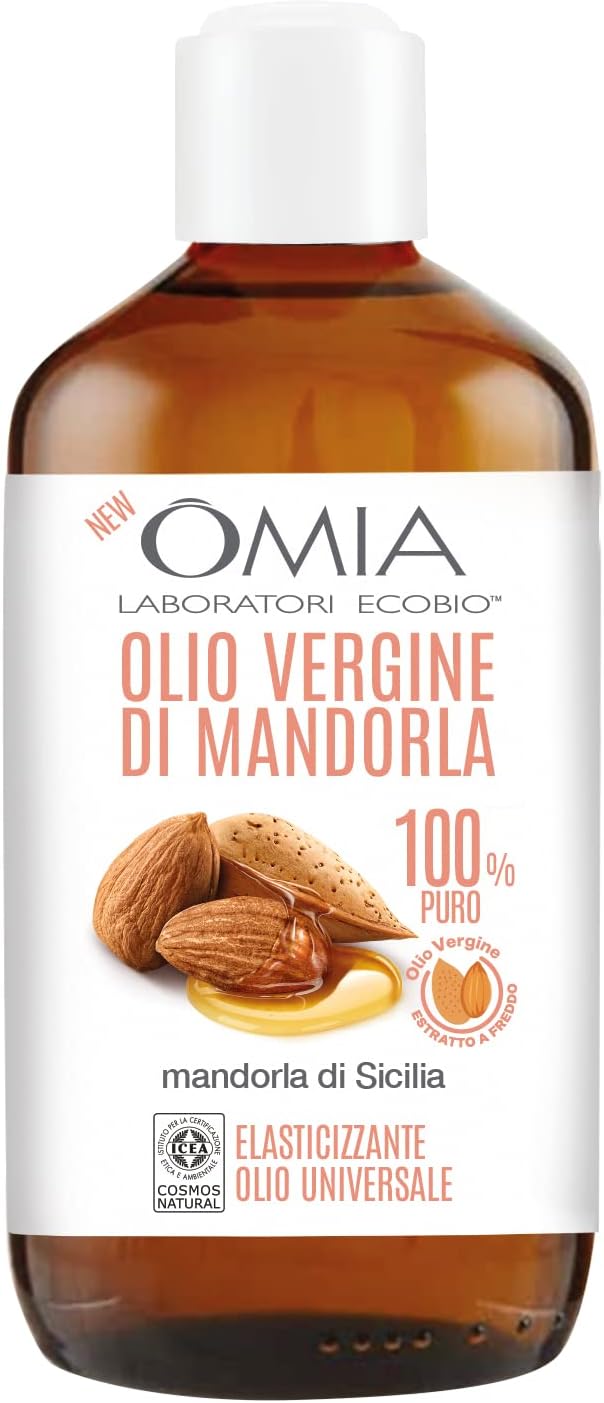 Omia  Olio Vergine di Mandorla al 100% per Massaggi e Viso 200 ml.
