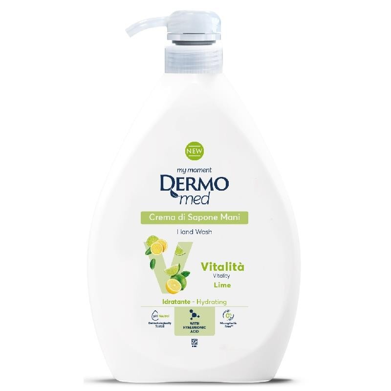 Dermomed Crema di Sapone Vitalità Lime 1000 ml. Dispenser