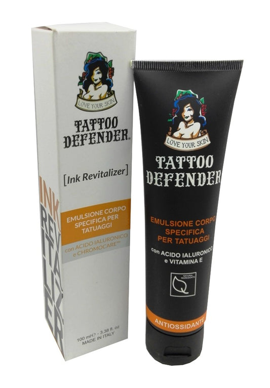 Tattoo Defender Ink Revitalizer 100 ml Emulsione Corpo Specifica Per Tatuaggi